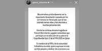 Presidente da Fifa fez postagem sobre v&iacute;timas do terremoto na Venezuela - Reprodu&ccedil;&atilde;o/Instagram Foto: Jogada10