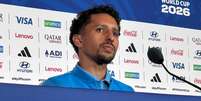 Marquinhos durante entrevista coletiva na v&eacute;spera de Brasil x Jap&atilde;o pela Copa do Mundo  Foto: Ana Paula Almeida/Terra