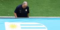 Bielsa se irritou com jornalista ap&oacute;s elimina&ccedil;&atilde;o do Uruguai - Foto: Reprodu&ccedil;&atilde;o de TV / Jogada10