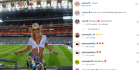 Vini Jr se empolga após vitória do Brasil e elogia look de Virginia em publicação no Instagram  Foto: Reprodução/Redes Sociais