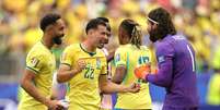 Gabriel Martinelli marcou o gol da classifica&ccedil;&atilde;o no fim dos acr&eacute;scimos  Foto: Alex Slitz/Getty Images