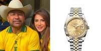 Neymar Pai e Mariane Bernardi | Relógio Rolex  Foto: Reprodução Instagram | Rolex