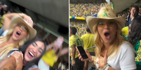 Virginia vai &agrave; loucura com gol do Brasil  Foto: Reprodu&ccedil;&atilde;o