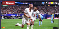 Kane foi enaltecido pelos jornais internacionais ap&oacute;s a classifica&ccedil;&atilde;o da Inglaterra  Foto: Reprodu&ccedil;&atilde;o