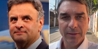 A&eacute;cio Neves e Fl&aacute;vio Bolsonaro aparecem como os pol&iacute;ticos com maior rejei&ccedil;&atilde;o em nova pesquisa do Atlas/Bloomberg  Foto: Reprodu&ccedil;&atilde;o/Instagram/@aecionevesoficial/@flaviobolsonaro