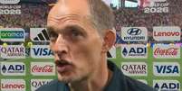 Thomas Tuchel em entrevista ap&oacute;s classifica&ccedil;&atilde;o contra o Congo.  Foto: Reprodu&ccedil;&atilde;o/ Redes Sociais