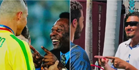 Nos EUA, Filho de Ronaldo e neto de Pelé recriam foto icônica do futebol: 'Nunca será esquecido'  Foto: Reprodução 
