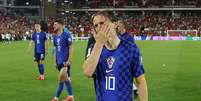 Modric ap&oacute;s elimina&ccedil;&atilde;o da Cro&aacute;cia para Portugal  Foto: Patrick Smith - FIFA/FIFA via Getty Images