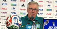 Carlo Ancelotti, t&eacute;cnico da Sele&ccedil;&atilde;o, concede entrevista coletiva neste s&aacute;bado  Foto: Ana Paula Almeida/Terra