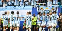 Jogadores da Argentina comemoram contra Cabo Verde  Foto: VANESSA CARVALHO/AG&Ecirc;NCIA O DIA/ESTAD&Atilde;O CONTE&Uacute;DO