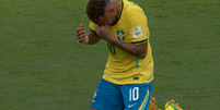Neymar chora após derrota da Seleção Brasileira  Foto: Reprodução