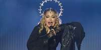 Madonna em foto de 2024, durante show em Copacabana  Foto: Pedro Kirilos/Estad&atilde;o / Estad&atilde;o