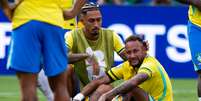 Neymar lamenta chorando a derrota ao final da partida contra a Noruega no est&aacute;dio MetLife Stadium pela Copa Do Mundo 2026.  Foto: RODOLFO BUHRER/AGIF - AG&Ecirc;NCIA DE FOTOGRAFIA/ESTAD&Atilde;O CONTE&Uacute;DO
