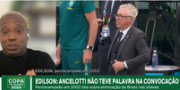 Edilson Capetinha afirma que Ancelotti n&atilde;o tem palavra  Foto: Reprodu&ccedil;&atilde;o/Globonews