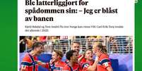 VG (Noruega): "Foi ridicularizado por sua previs&atilde;o: &ndash; Estou impressionado", escreveu o jornal sobre classifica&ccedil;&atilde;o da Noruega  Foto: Reprodu&ccedil;&atilde;o/VG