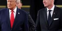 Donald Trump ao lado de Gianni Infantino, presidente da Fifa  Foto: Getty Images