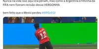 Web v&ecirc; favorecimento da Fifa &agrave; Argentina ap&oacute;s derrota do Egito; veja  Foto: Reprodu&ccedil;&atilde;o/Redes Sociais