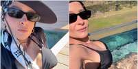 Maiara relaxa na piscina de sua fazenda em dia de folga  Foto: Reprodu&ccedil;&atilde;o/Instagram