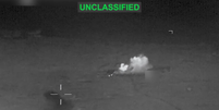 Estados Unidos divulgaram imagens de ataques de retalia&ccedil;&atilde;o ao Ir&atilde; realizados na ter&ccedil;a-feira, 7  Foto: CENTCOM