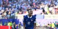 Brigando pela artilharia da Copa, Mbapp&eacute; busca seu 8&ordm; gol na competi&ccedil;&atilde;o diante do Marrocos. Foto: Actionplus / Alamy