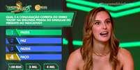 Participante errou quest&atilde;o f&aacute;cil de portugu&ecirc;s e deixou o programa na quarta pergunta.  Foto: Reprodu&ccedil;&atilde;o/ Redes Sociais