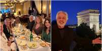 Lilibeth Monteiro de Carvalho ao lado de Roberto de Carvalho com um grupo de amigos em Paris  Foto: Reprodu&ccedil;&atilde;o/Instagram