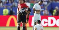 Kylian Mbapp&eacute;, da Fran&ccedil;a, foi substitu&iacute;do ap&oacute;s sentir o tornozelo na partida contra Marrocos, pelas quartas de final da Copa do Mundo de 2026  Foto: MAURICE VAN STEEN / ANP (Photo by ANP via Getty Images)