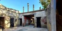 Vista externa da Casa dos M&oacute;veis Carbonizados, em Herculano Foto: ANSA / Ansa - Brasil