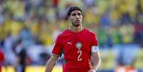 Achraf Hakimi, do Marrocos, na partida contra a Fran&ccedil;a pelas quartas de final da Copa do Mundo de 2026 Foto: MAURICE VAN STEEN / ANP (Photo by ANP via Getty Images)