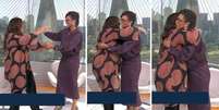 A atriz Regina Cas&eacute; e a jornalista Mariana Aldano se emocionaram em abra&ccedil;o durante o 'SP1' de 11 de julho de 2026.  Foto: Reprodu&ccedil;&atilde;o de 'SP1' (2026)/TV Globo / Estad&atilde;o