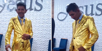 Pastor flagrado todo de dourado em igreja evang&eacute;lica em Porto Velho (RO) viraliza nas redes sociais  Foto: Reprodu&ccedil;&atilde;o/Instagram/@luciane821