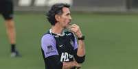 Técnico Eduardo Domínguez terá semana de ajustes e de jogo-treino antes do retorno do Atlético ao Brasileirão - Foto: Pedro Souza / Atlético / Jogada10