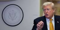 Trump diz que EUA ser&atilde;o reembolsados ​​em 20% sobre toda carga transportada pelo Estreito de Ormuz  Foto: Reuters/Jonathan Ernst
