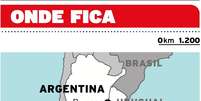 Infogr&aacute;fico do mapa da regi&atilde;o das Ilhas Malvinas (em ingl&ecirc;s Falkland Islands), situadas ao largo da costa da Am&eacute;rica do Sul, mais ou menos &agrave; latitude de R&iacute;o Gallegos. Em 1982, a Inglaterra e Argentina travam a Guerra das Malvinas pela posse do territ&oacute;rio. Mesmo com a vit&oacute;ria inglesa no conflito, o governo argentino mant&eacute;m a reivindica&ccedil;&atilde;o de soberania.  Foto: ARTE ESTADO / Estad&atilde;o