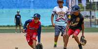 Uma das principais escolas de forma&ccedil;&atilde;o de jogadores de beisebol da Venezuela foi atingida pelos terremotos de 24/06  Foto: Juan BARRETO / AFP via Getty Images / BBC News Brasil
