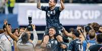 Messi comemora classifica&ccedil;&atilde;o da Argentina &agrave; final da Copa do Mundo  Foto: MARCELO MACHADO DE MELO/FOTOARENA/ESTAD&Atilde;O CONTE&Uacute;DO