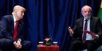 Lula e Trump j&aacute; se encontraram para discutir o tarifa&ccedil;o de 2025.  Foto: Reuters / BBC News Brasil