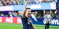 Messi após vitória da Argentina sobre a Inglaterra  Foto: WILLIAM VOLCOV/AGÊNCIA O DIA/ESTADÃO CONTEÚDO