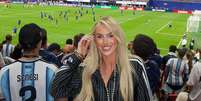 Kelci-Rose Bowers em jogo da Argentina  Foto: Reprodu&ccedil;&atilde;o/Instagram/Kelci-Rose Bowers 