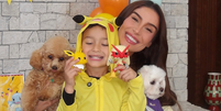 Cris, filho de Bianca Andrade e Fred Bruno, despertou a curiosidade da web ao usar a expressão 'gag de la gag'  Foto: Instagram @bianca / Famosos e Celebridades