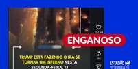 V&iacute;deo mostra inc&ecirc;ndio em Hong Kong, n&atilde;o ataque contra Ir&atilde;  Foto: Reprodu&ccedil;&atilde;o/Instagram / Estad&atilde;o