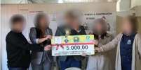 Suspeito participou da doa&ccedil;&atilde;o &agrave; institui&ccedil;&atilde;o  Foto: Reprodu&ccedil;&atilde;o/Redes sociais
