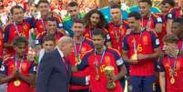 Presidente dos EUA, Donald Trump foi criticado por sua participa&ccedil;&atilde;o na final da Copa do Mundo 2026.  Foto: Reprodu&ccedil;&atilde;o/TV Globo / Purepeople