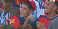Keyne Yamal, de 3 anos, foi visto chorando  Foto: Reprodução/CazéTV