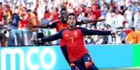 Ferran Torres marcou o gol da Espanha  Foto: Michael Regan - FIFA / Getty Images
