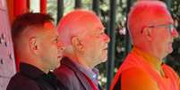 Foto: Rafinha, Harry Massis Júnior e Dorival Jr. em análise de elenco ( Rubens Chiri/Spfc) / Gávea News