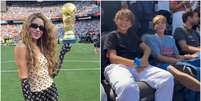 Shakira se apresentou na final da Copa e filhos curtiram show ao lado do pai  Foto: Reprodução/Instagram
