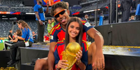 Namorada de Lamine Yamal, In&ecirc;s Garc&iacute;a celebra t&iacute;tulo da Copa com o amado  Foto: Reprodu&ccedil;&atilde;o/Instagram