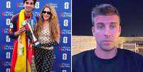 Ferran Torres tira foto com Shakira ap&oacute;s receber o pr&ecirc;mio de melhor da partida na final e internet brinca com Piqu&eacute;, ex-marido da cantora.  Foto: Reprodu&ccedil;&atilde;o/ Redes Sociais