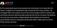 Desabafo de Gominho nas redes.  Foto: Mais Novela
